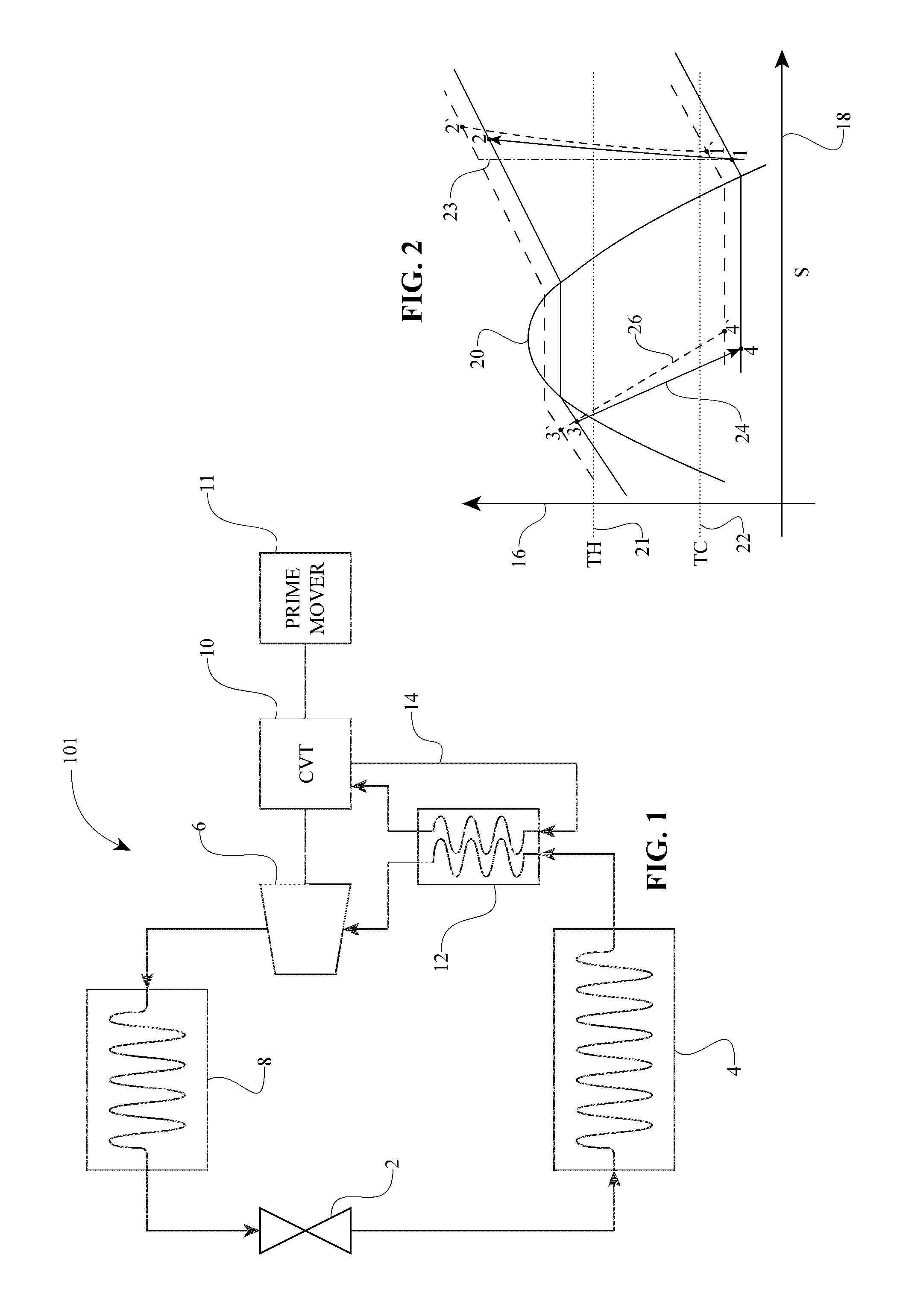 Refrigeration system having a continuously variable transmission