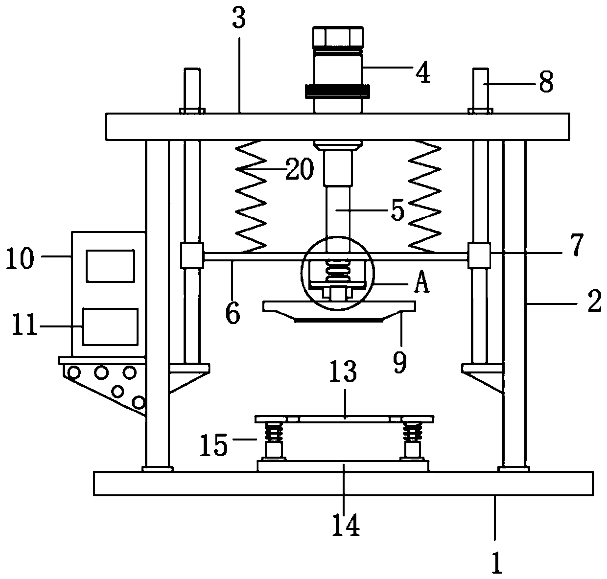 Hydraulic machine provided with automatic-sensing safety protection device