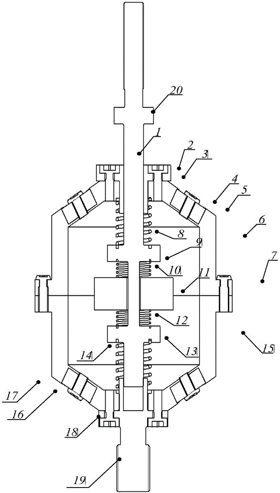 Overdamped vibration isolator capable of generating negative stiffness through inclined magnets