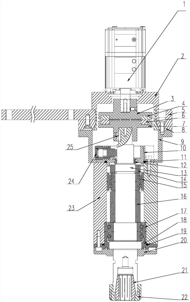 Direct-connection magnetic coupling rotating shaft for electric spark forming machine