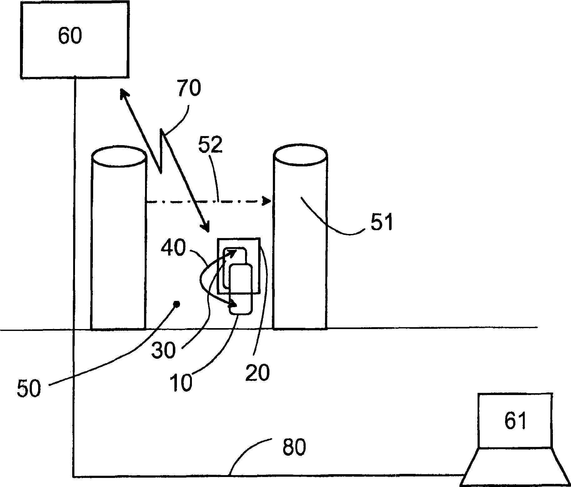 Method for authorised granting of a service and device for carrying out said method