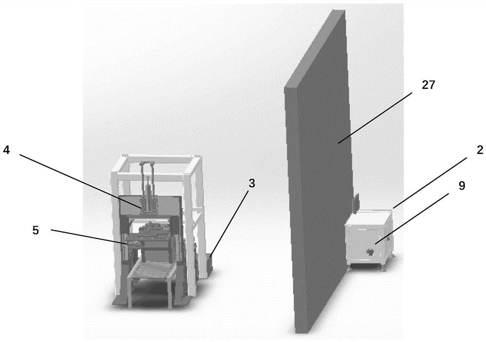 Pneumatic servo positioning device for filling box in anti-explosion environment