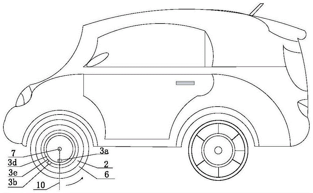 Wheel hub one-piece electric device and driving and braking method thereof
