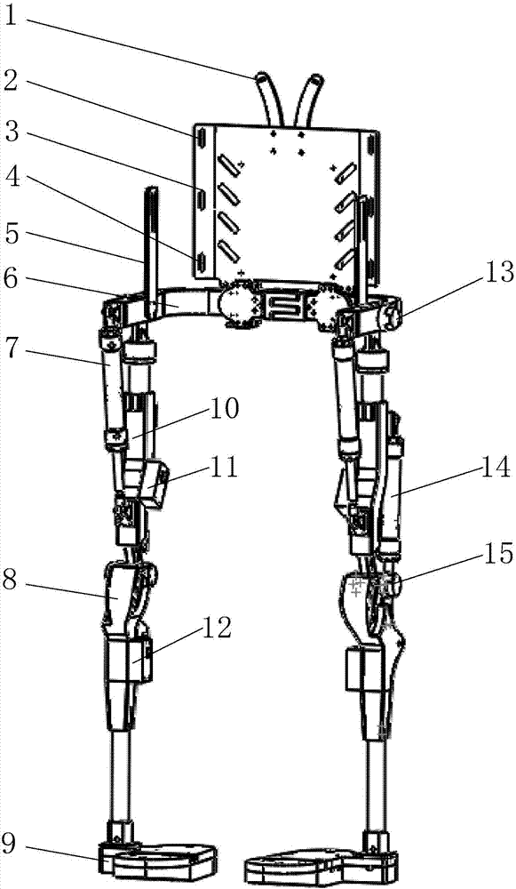 Leg device with interaction force parameter measurement for lower limb rehabilitation exoskeleton robot