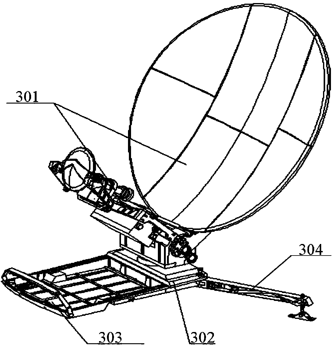 Rotary table for portable ground satellite station