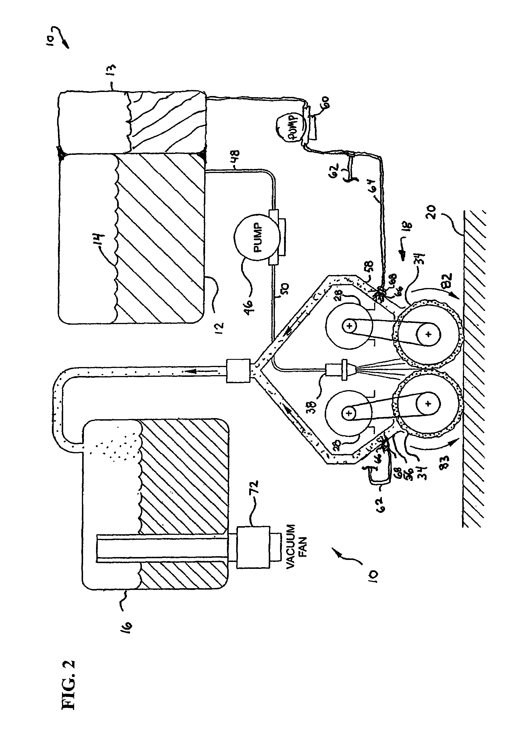 Secondary introduction of fluid into vacuum system