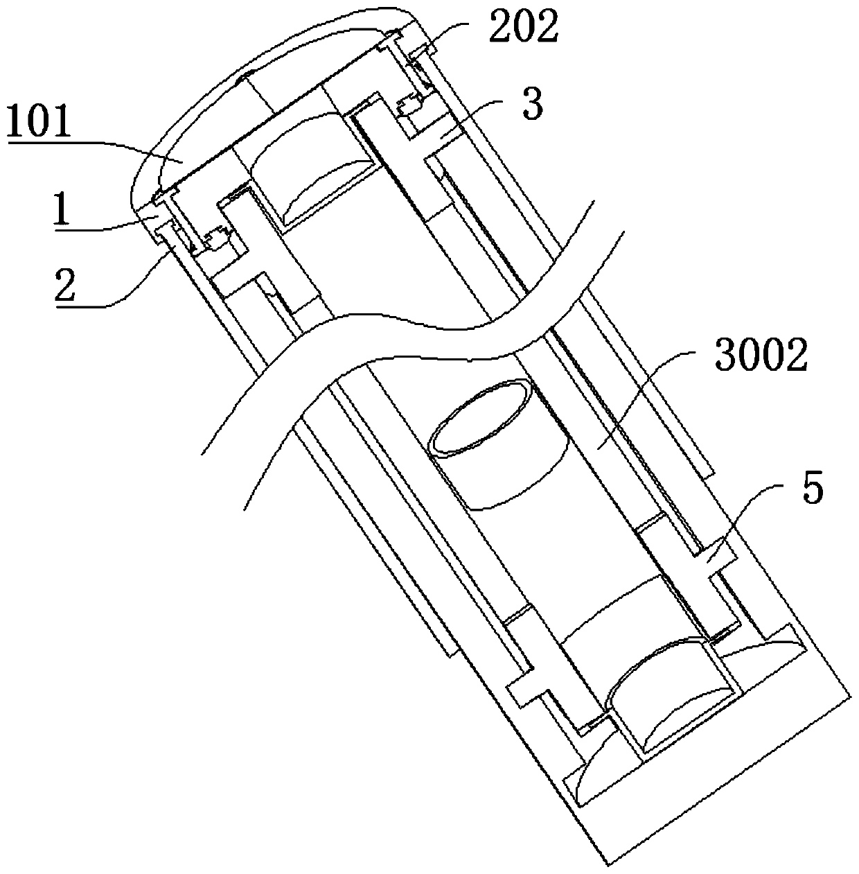 Fruit container with control device