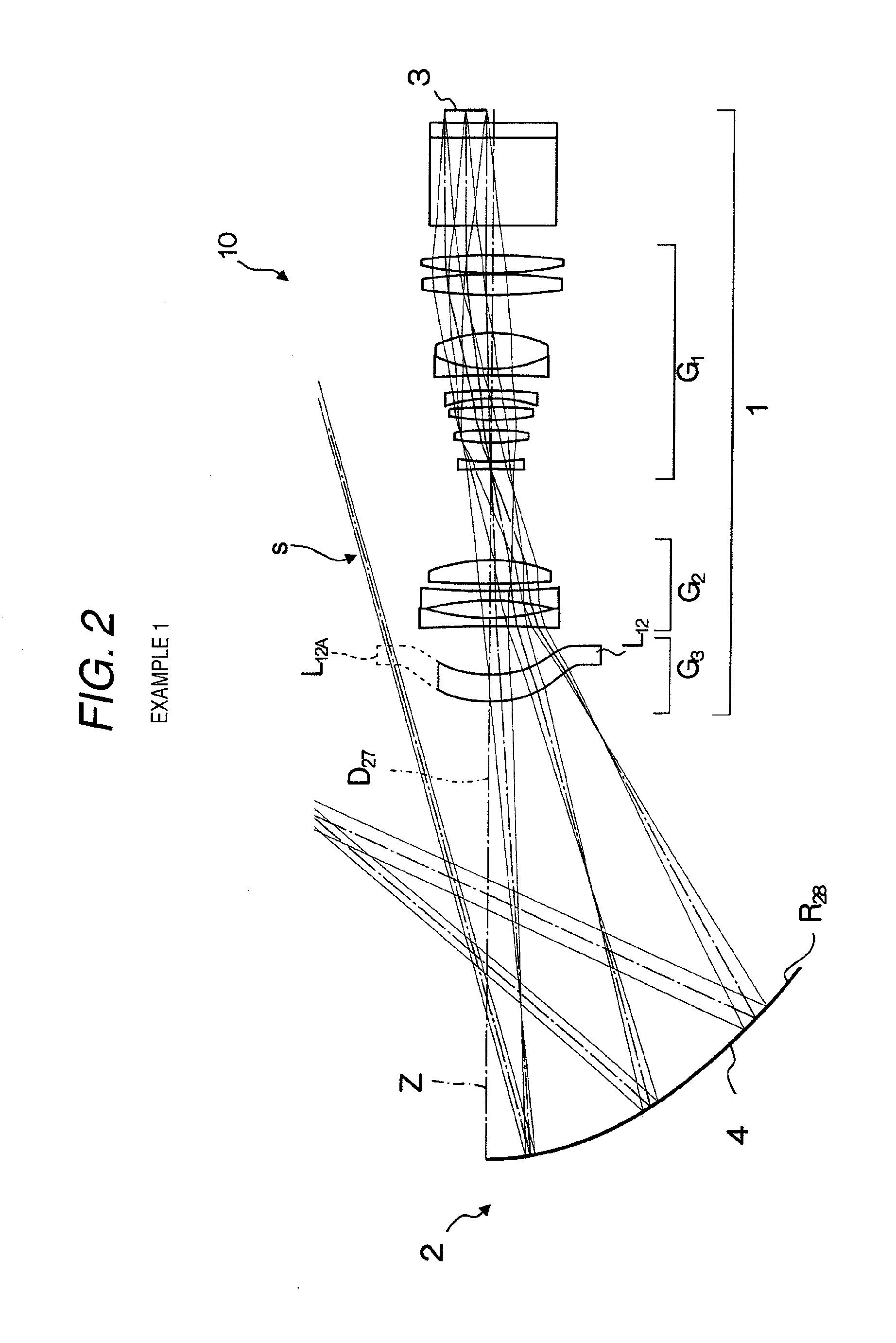 Projection optical system and projection type display using the same