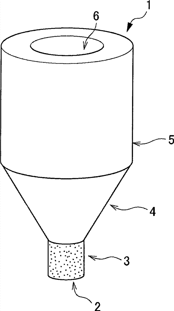 Melt material outlet nozzle