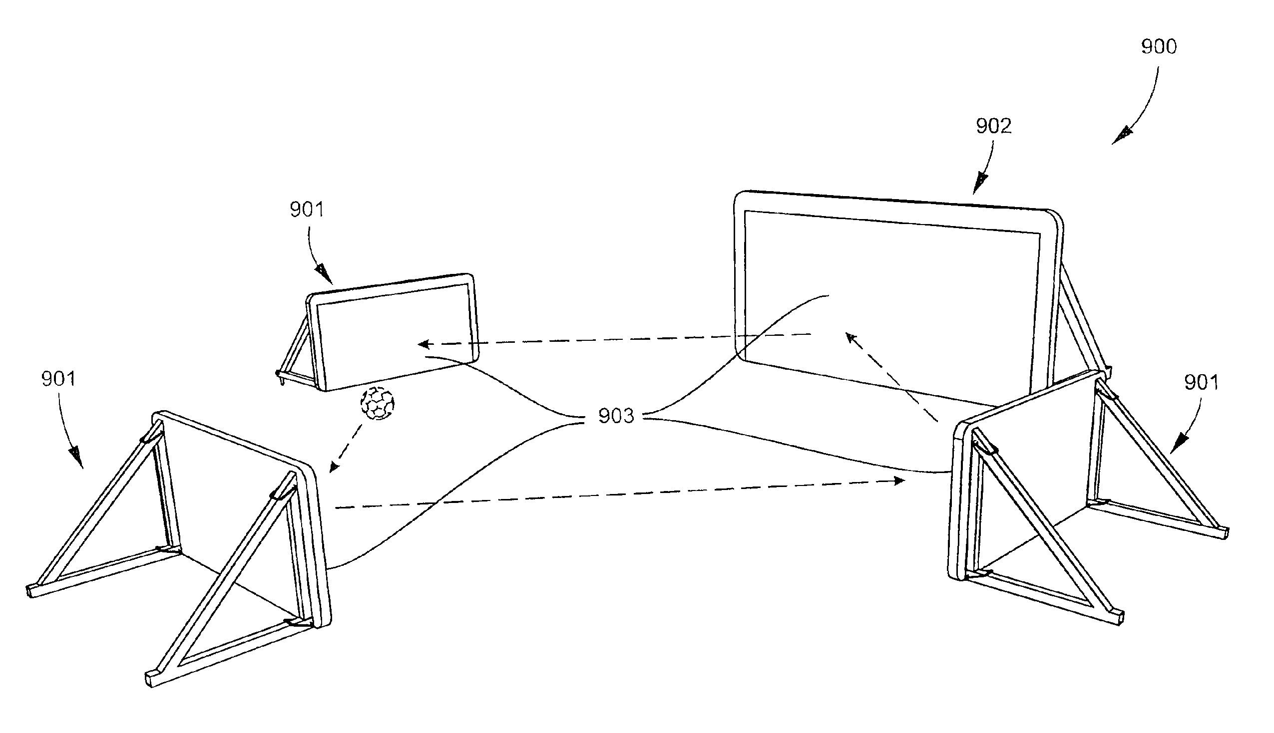 Soccer training device, method of use and system