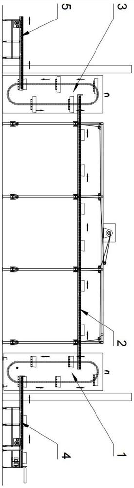 Automatic warehouse-in and warehouse-out mechanism of calandria type quick-freezing warehouse and logistics conveying system applying same