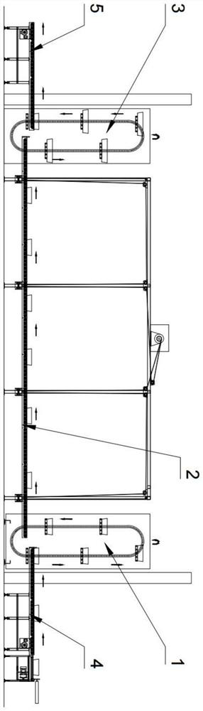 Automatic warehouse-in and warehouse-out mechanism of calandria type quick-freezing warehouse and logistics conveying system applying same