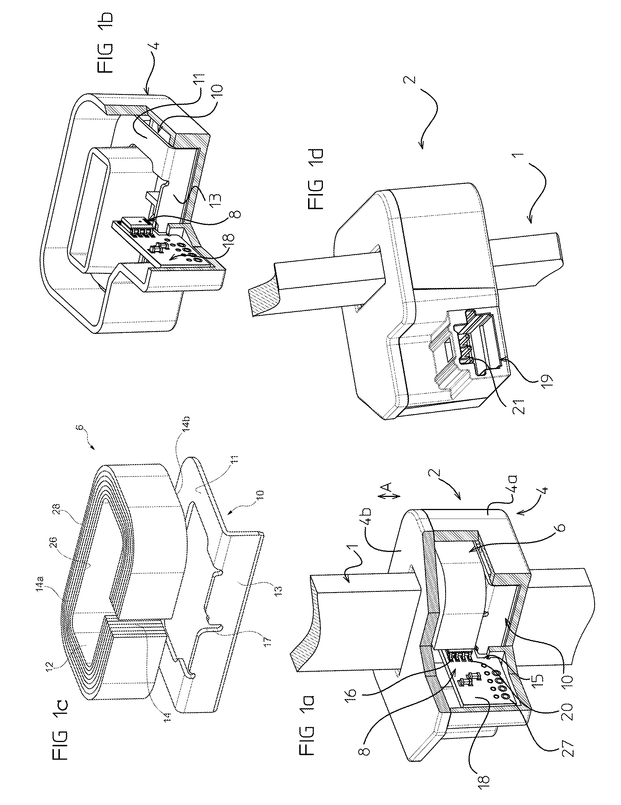Electrical current sensor with grounded magnetic core