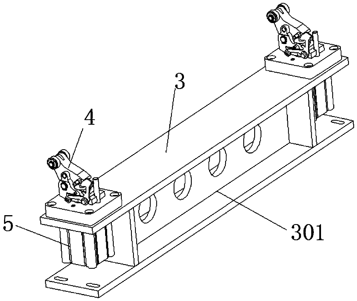 Double-speed chain tool plate positioning device