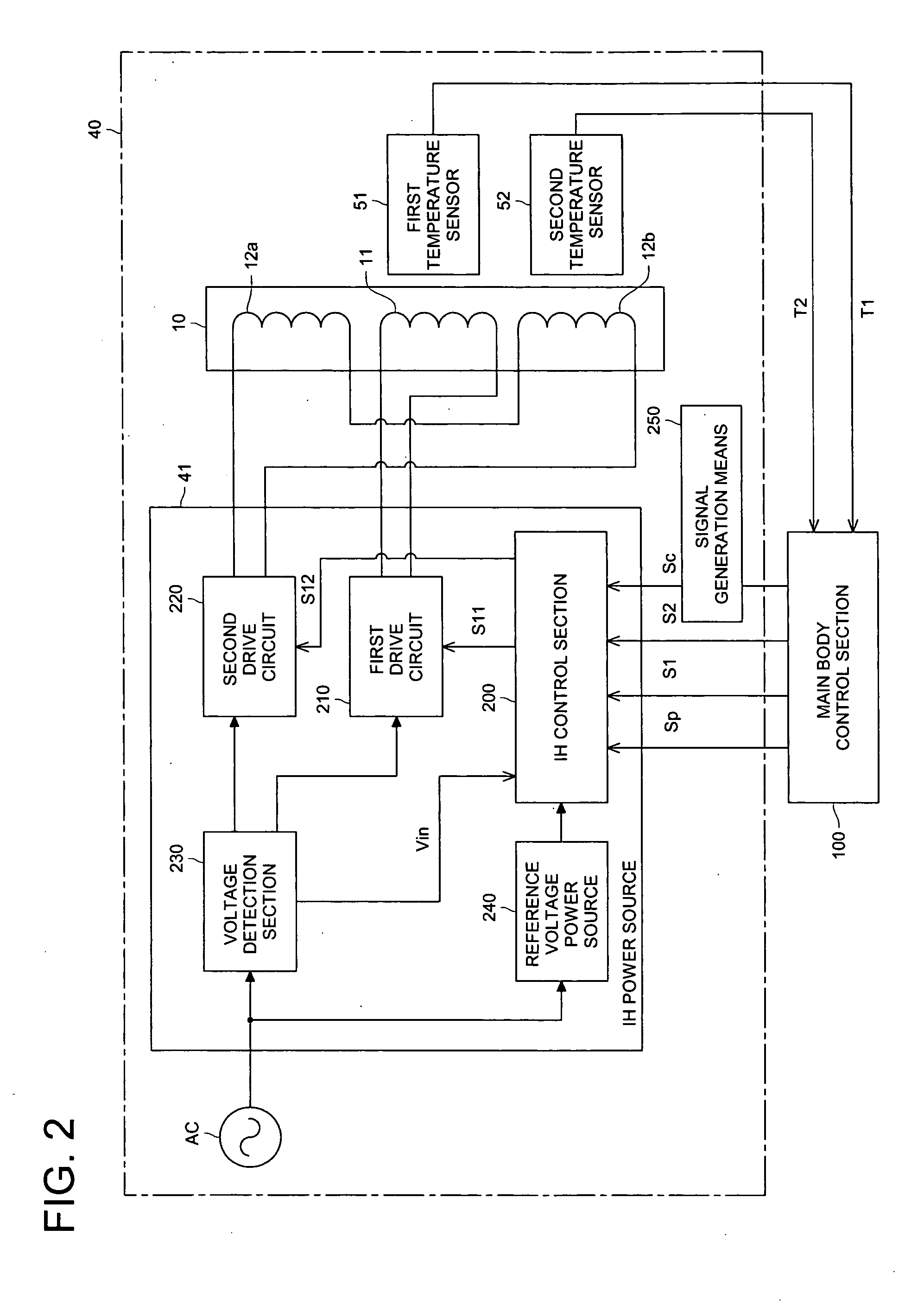 Induction heating type of fixing device and image forming apparatus equipped therewith