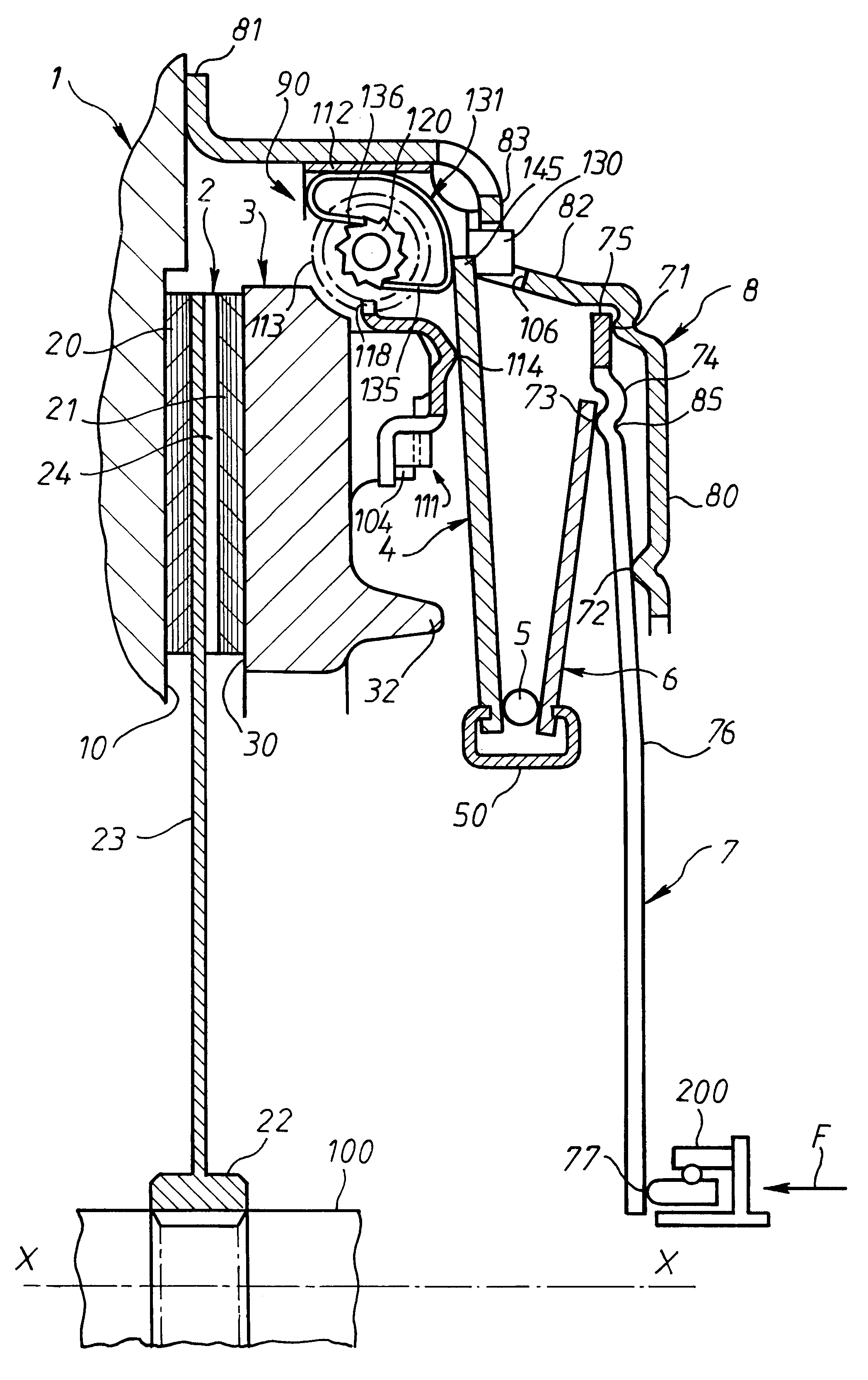Friction clutch with low disengaging force