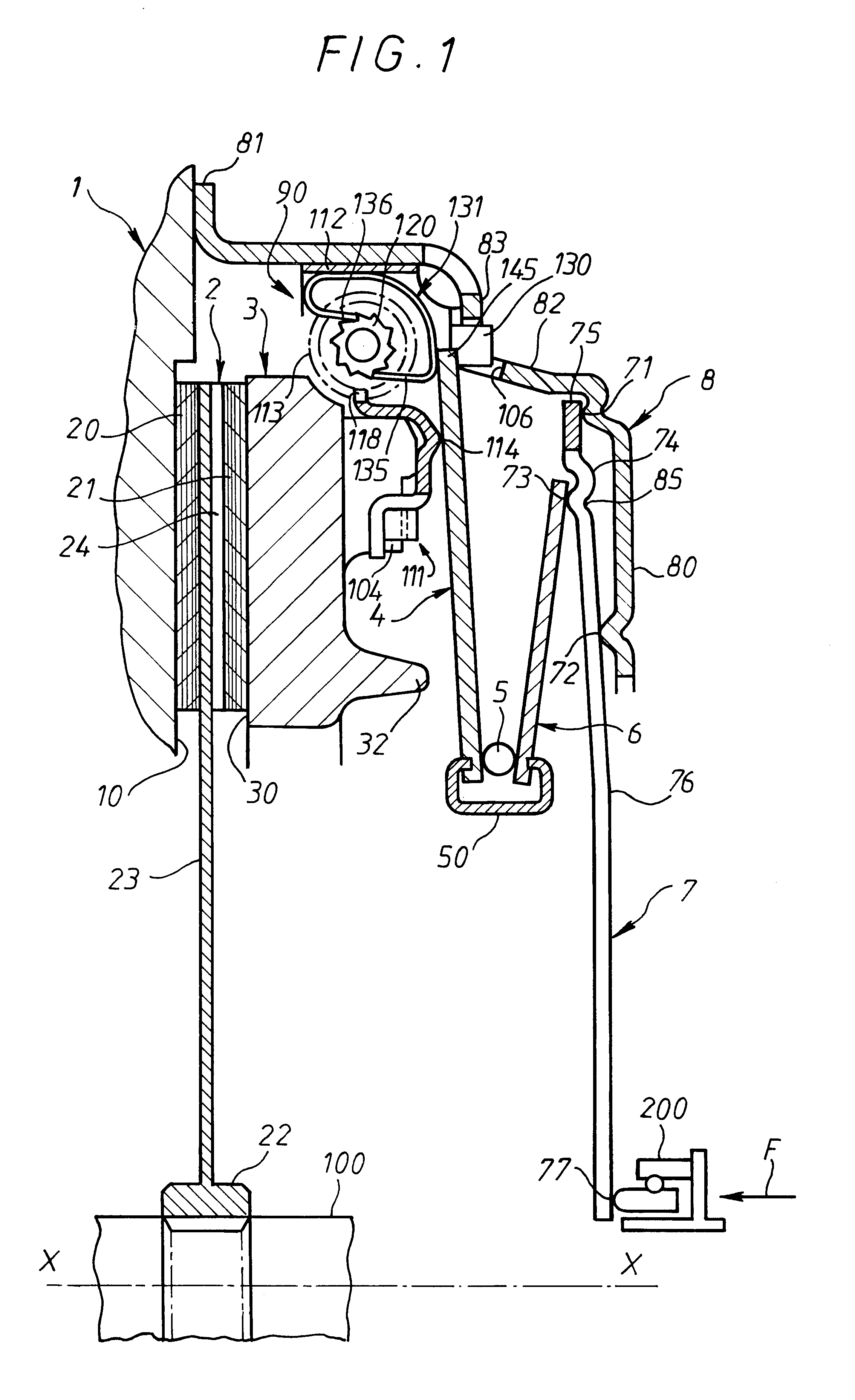 Friction clutch with low disengaging force