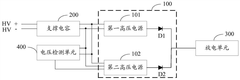 Drive motor controller discharge support circuit, control method and motor controller