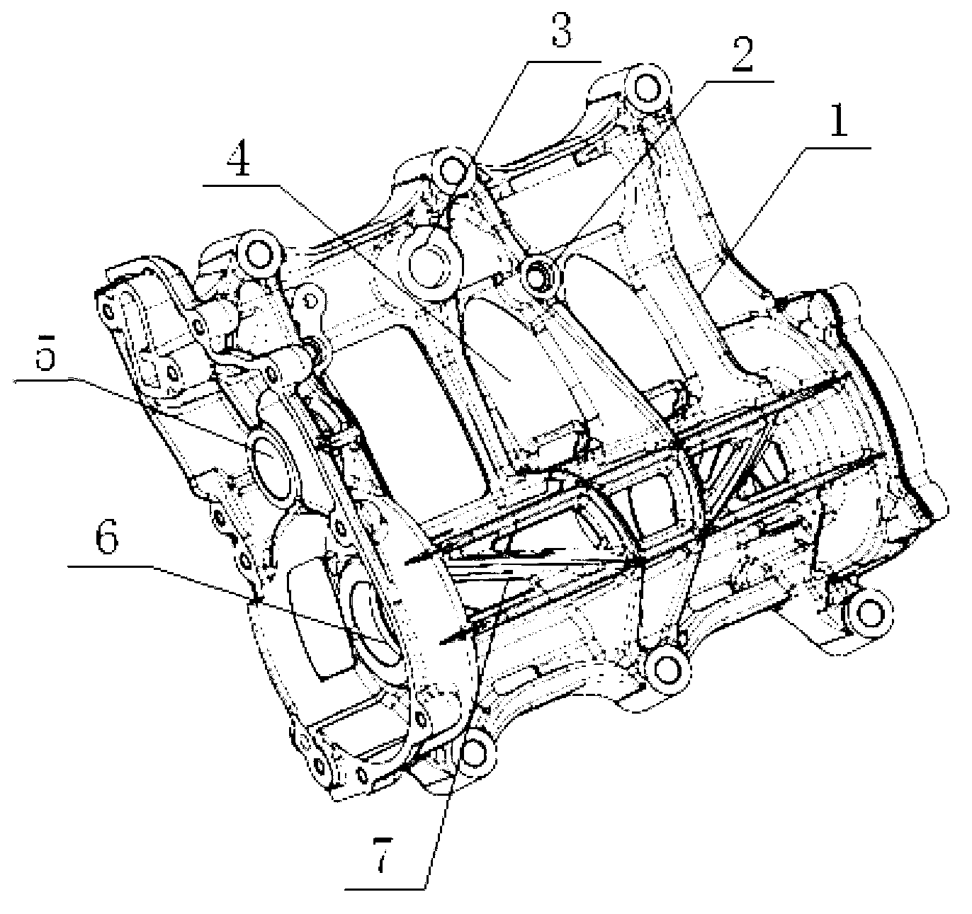 Balance shaft case structure of engine