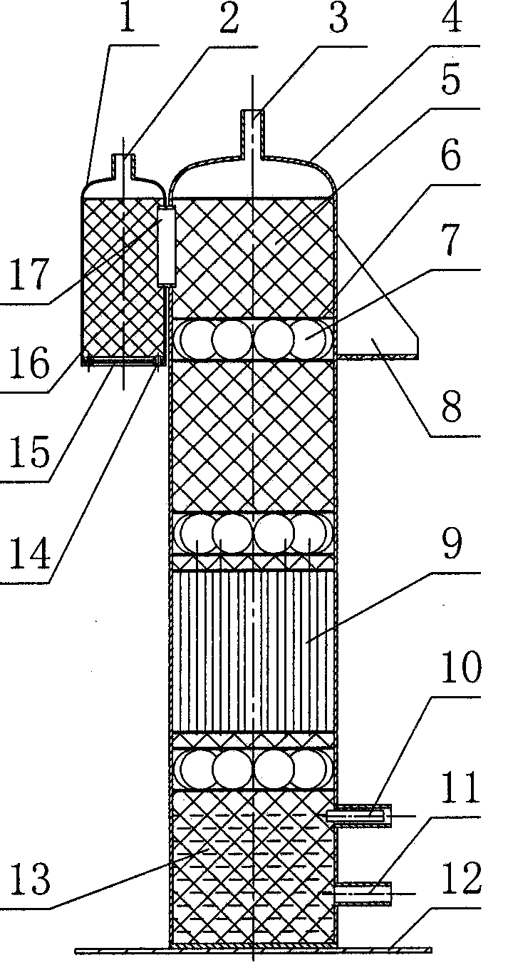 Dry-wet comprehensive flame arrester for hydrogen-oxygen mixed gas