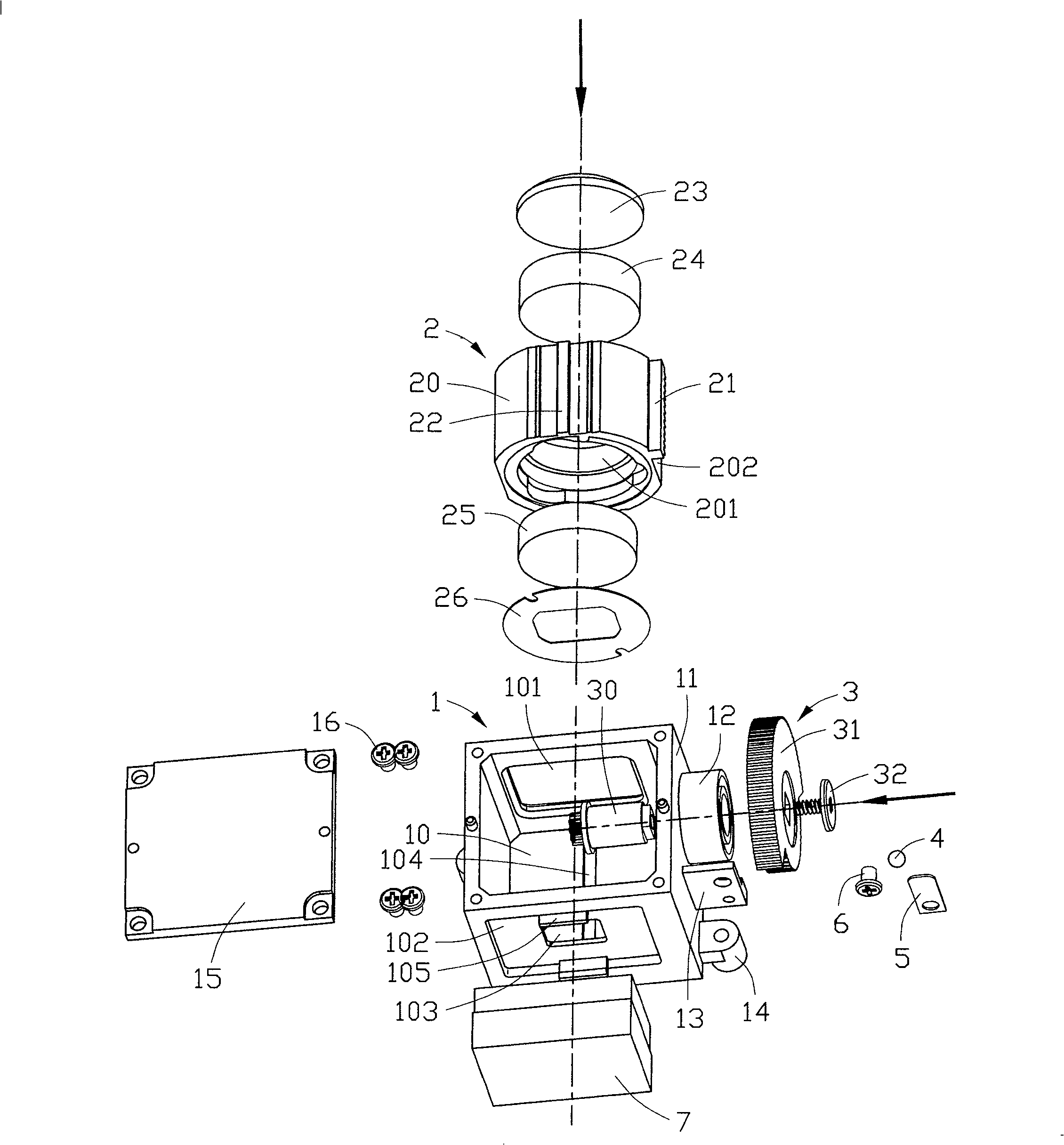 Regulating mechanism for electronic viewfinder