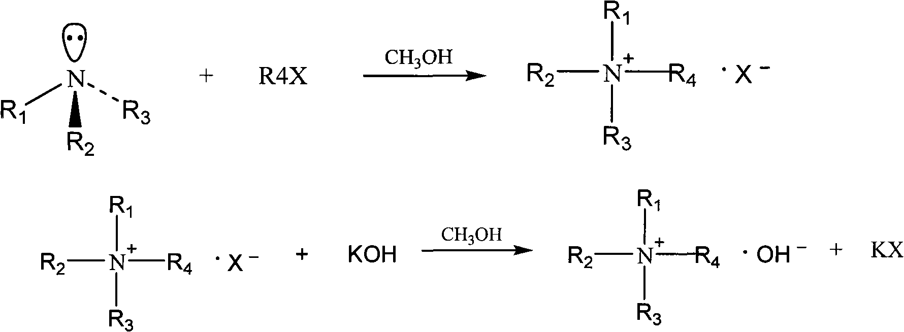 Preparation method for tetra-alkyl ammonium hydroxide and application