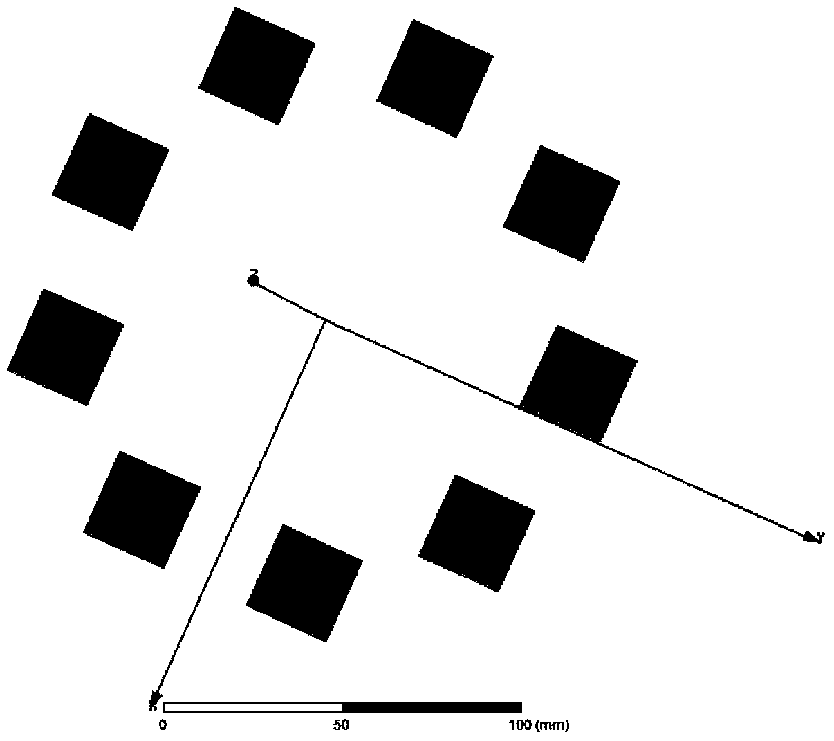 Sparse planar formation optimization method based on spatial gain