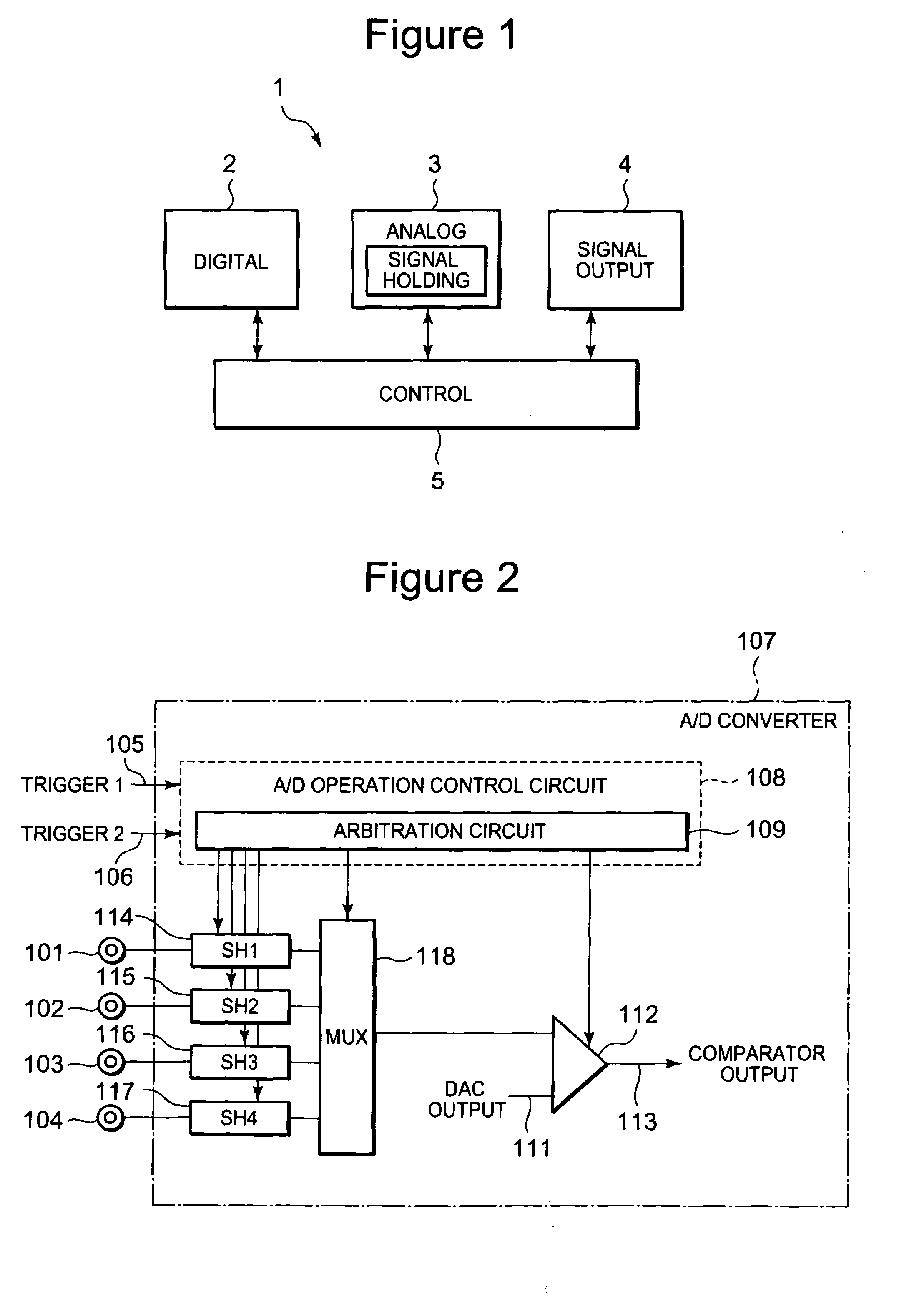 A/D converter having arbitration circuit which arbitrates operations of sample-and-hold circuit and comparator
