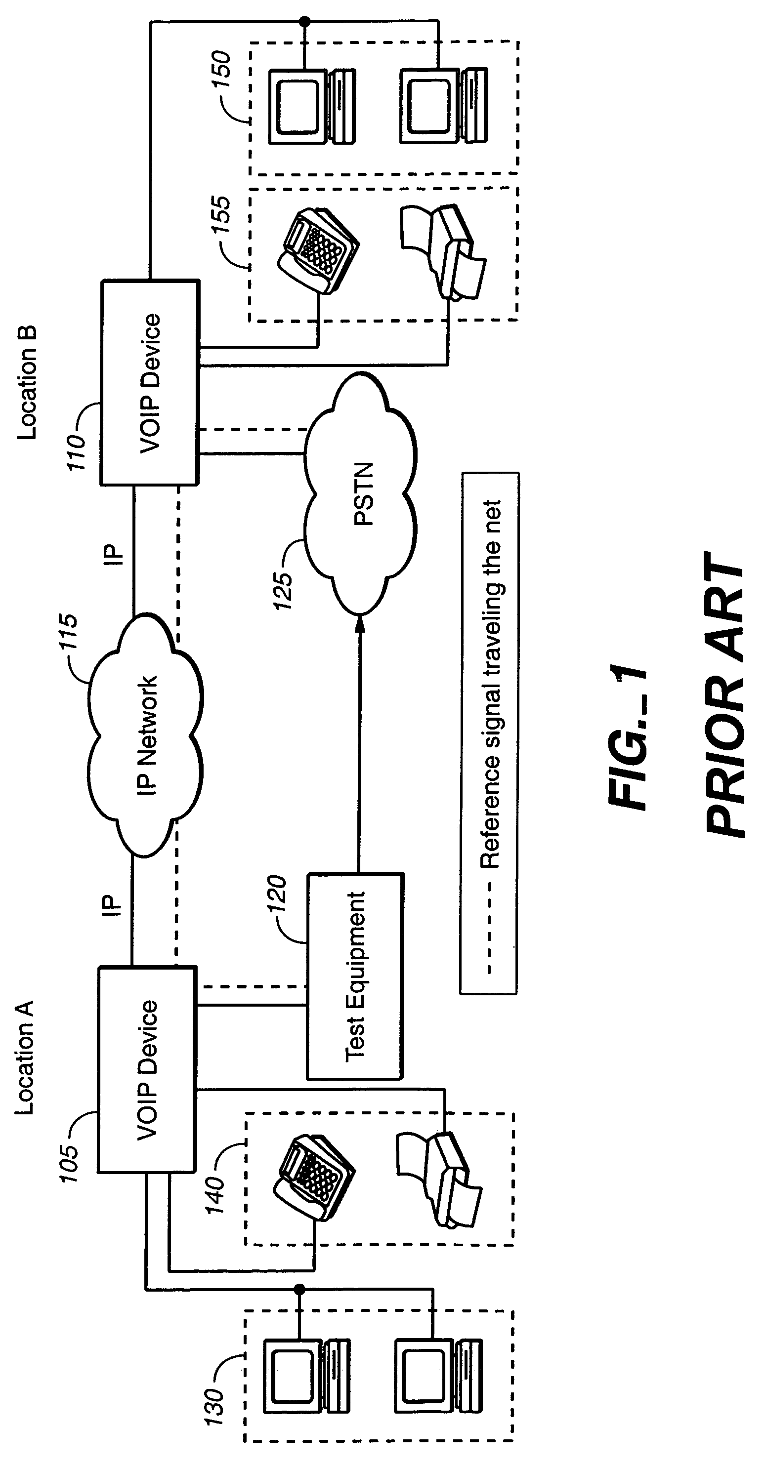 System for real time voice quality measurement in voice over packet network