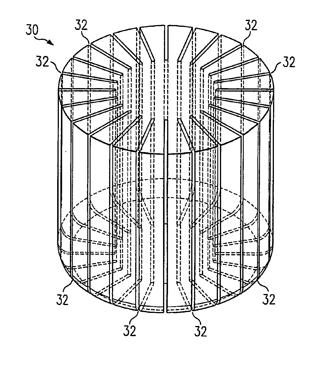 Slotted flow restrictor for a mass flow meter