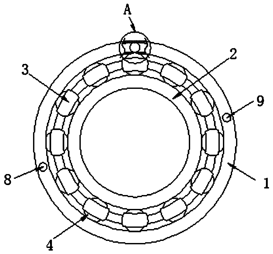 Deep groove ball bearing with good rust prevention effect and machining method thereof