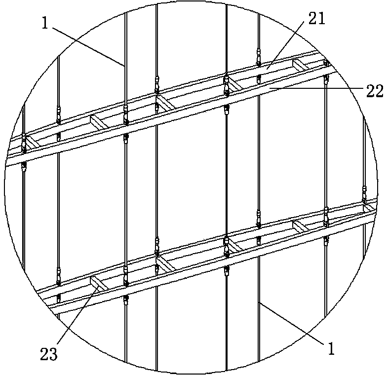 Multi-layer cable truss curtain wall structure and forming method thereof