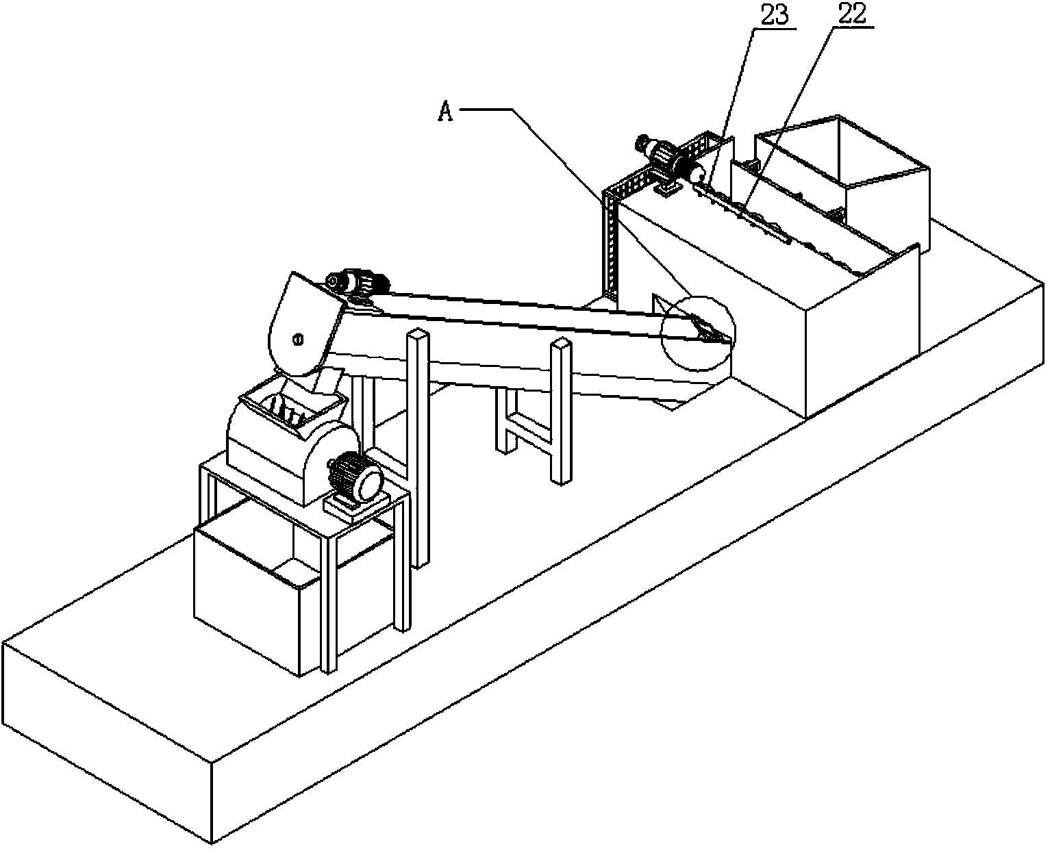 Raw material pre-wetting stirring machine with quantitative smashing function and using method of raw material pre-wetting stirring machine with quantitative smashing function