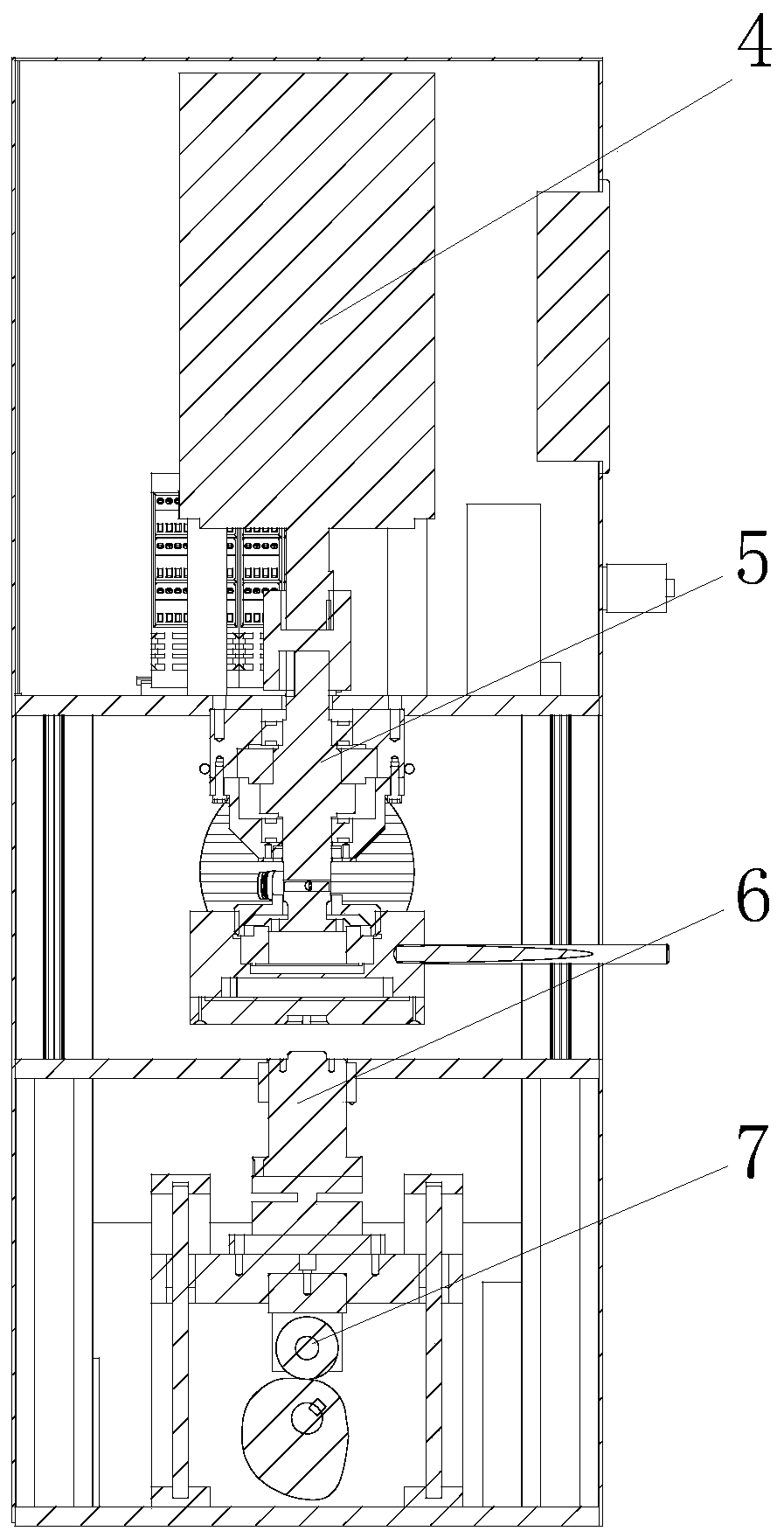 Cam loading type tapered roller bearing testing machine