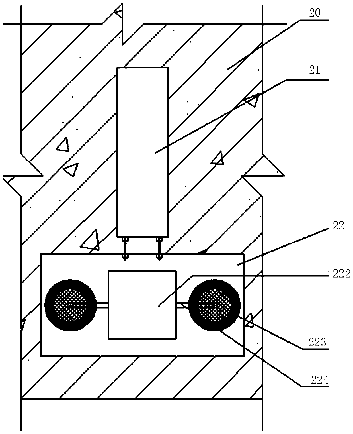 Hydrostatic leveling instrument auxiliary mounting and fixing device and using method thereof