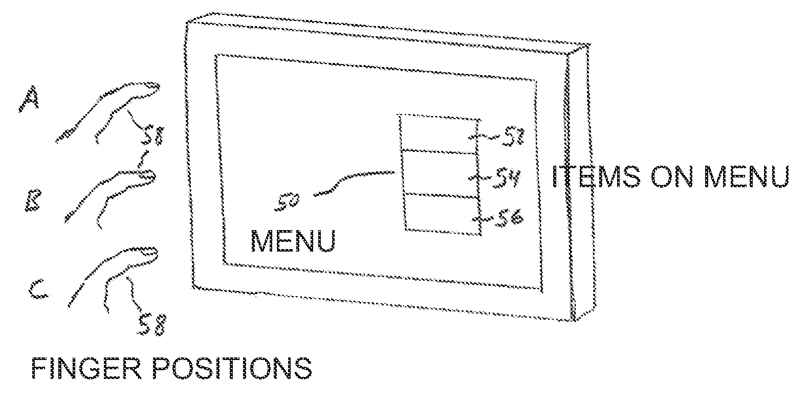 Touchpad combined with a display and having proximity and touch sensing capabilities to enable different functions or interfaces to be displayed