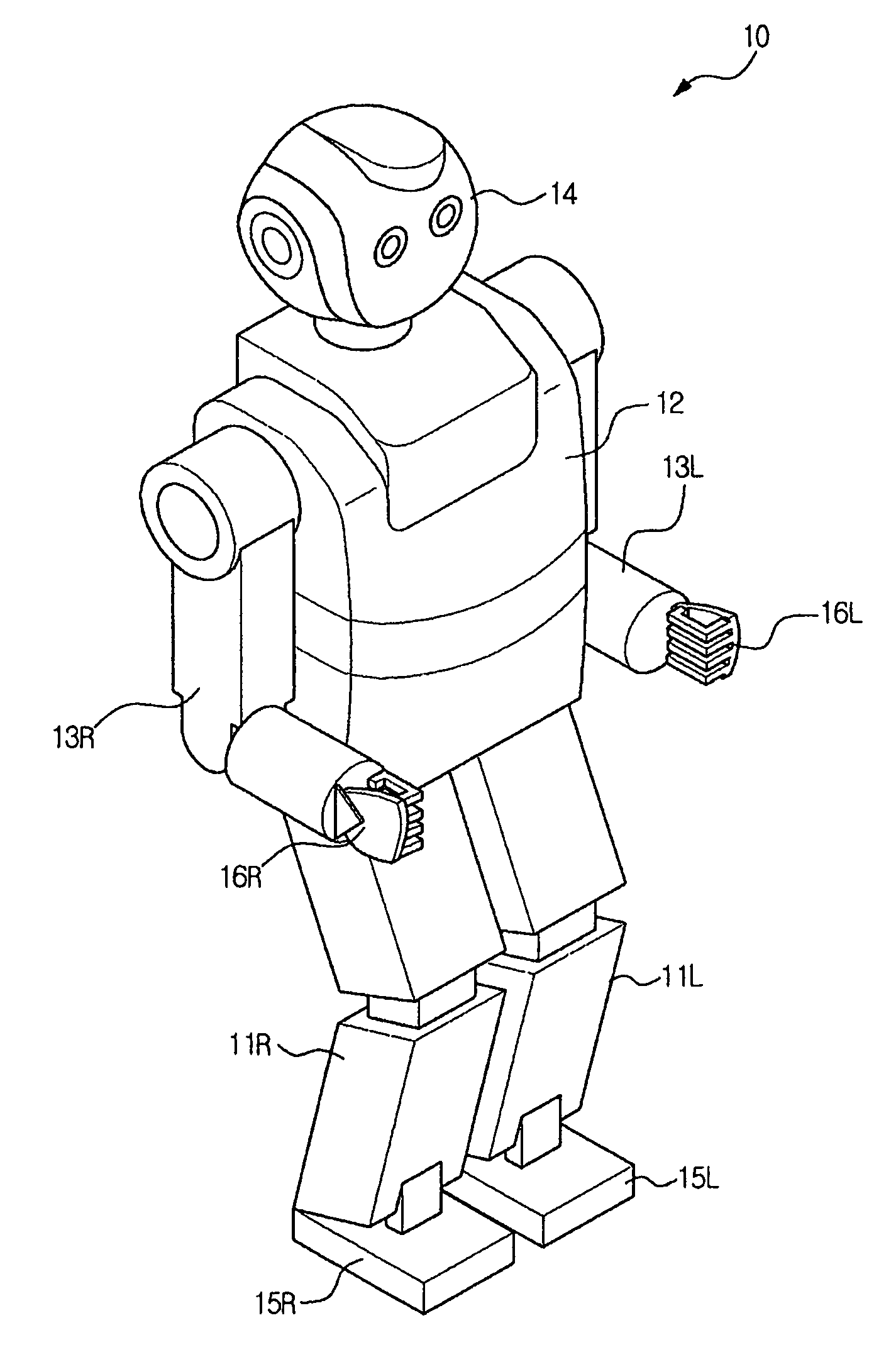 Robot and method of controlling walking thereof