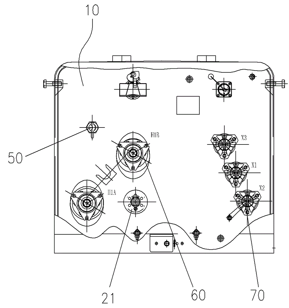 Single-phase box type transformer