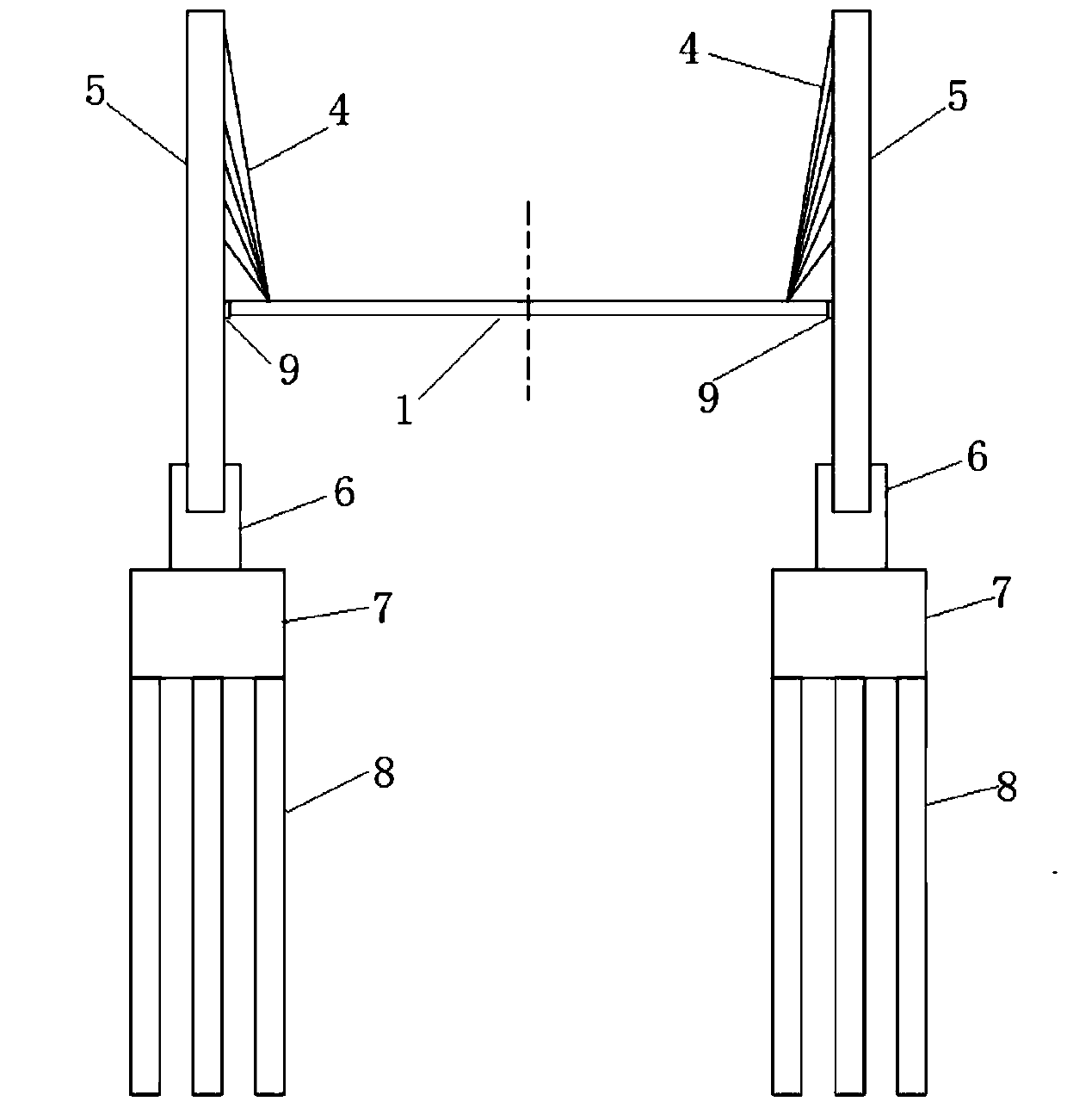 An arch cable-stayed composite system bridge and its construction method