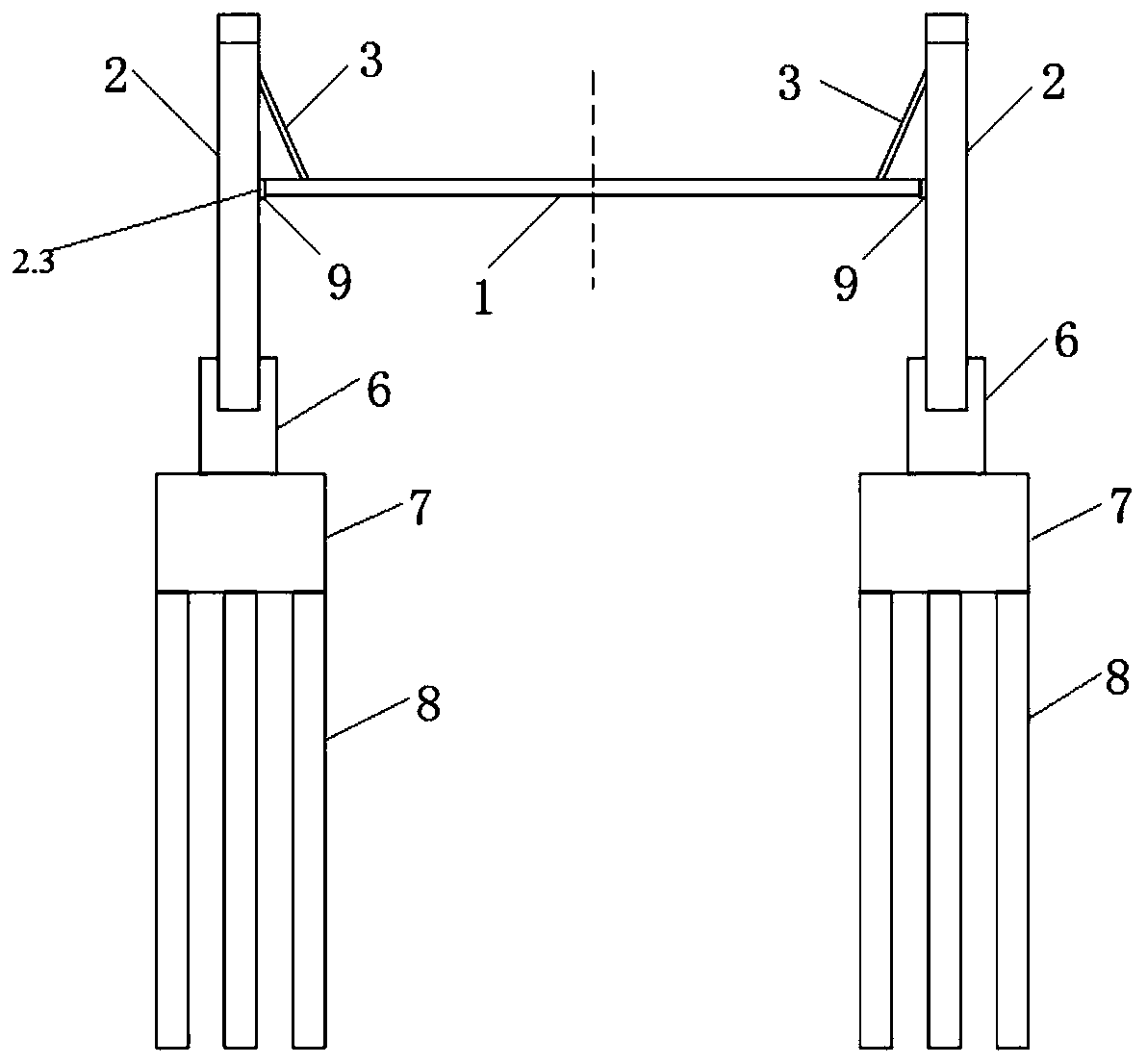 An arch cable-stayed composite system bridge and its construction method