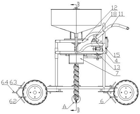 Hand-held hollow drill pipe soil-loosening deep-hole fertilizer applicator