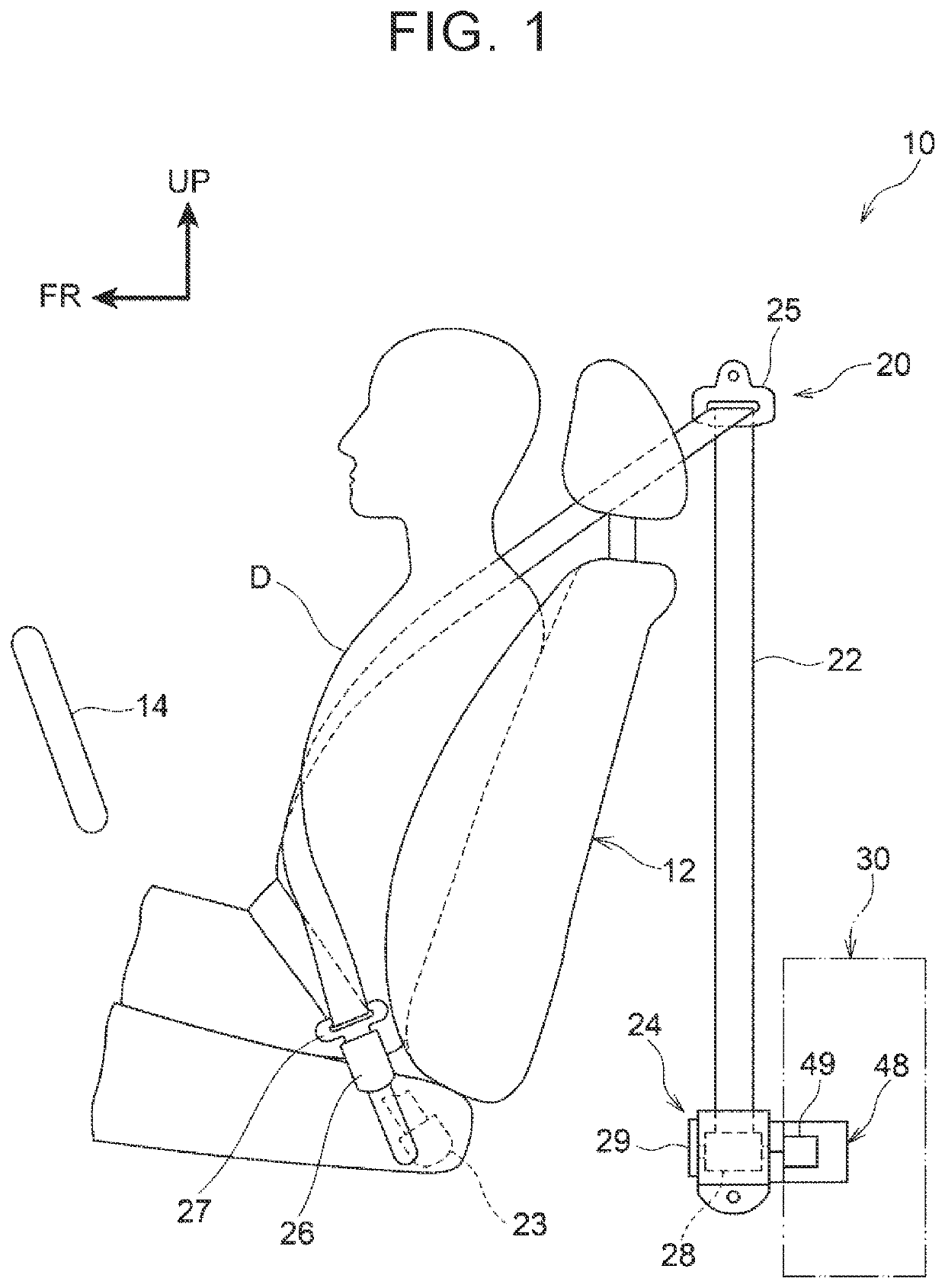 Control device for vehicle seat belt