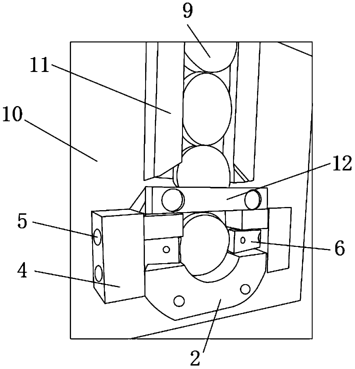 A bowl-shaped plug press-fitting device for engine cylinder block and cylinder head