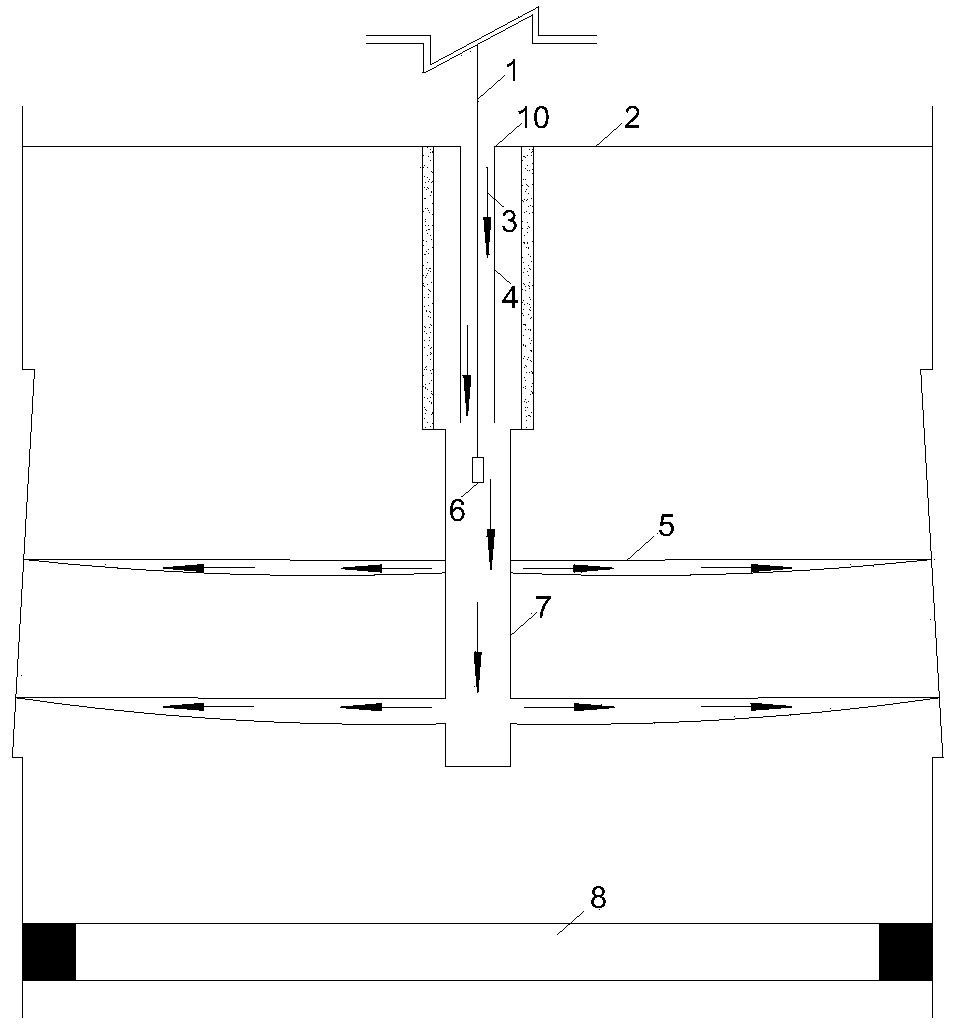 Determination method of overlying rock isolation grouting filling layer based on borehole injection flow measurement