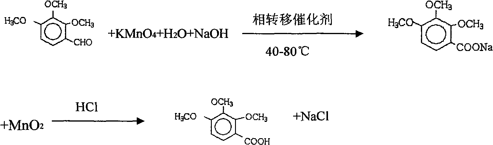 Method for preparing 2,3,4-trimethoxybenzoic acid