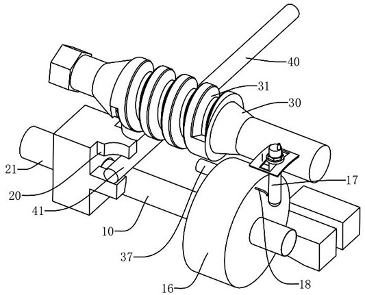 Metal rod body curling device and working method thereof