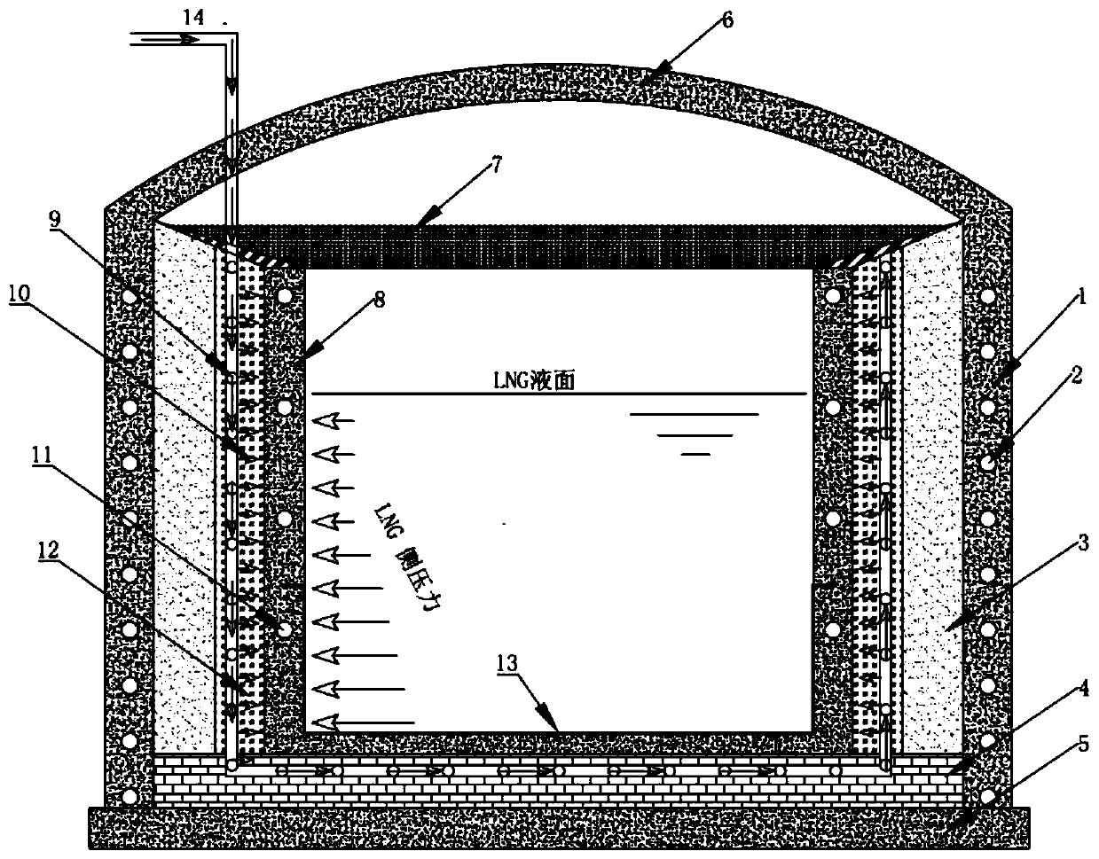 LNG storage tank and inner tank thereof