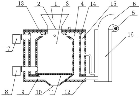 Small-sized three-dimensional garbage incinerator with combustion chambers