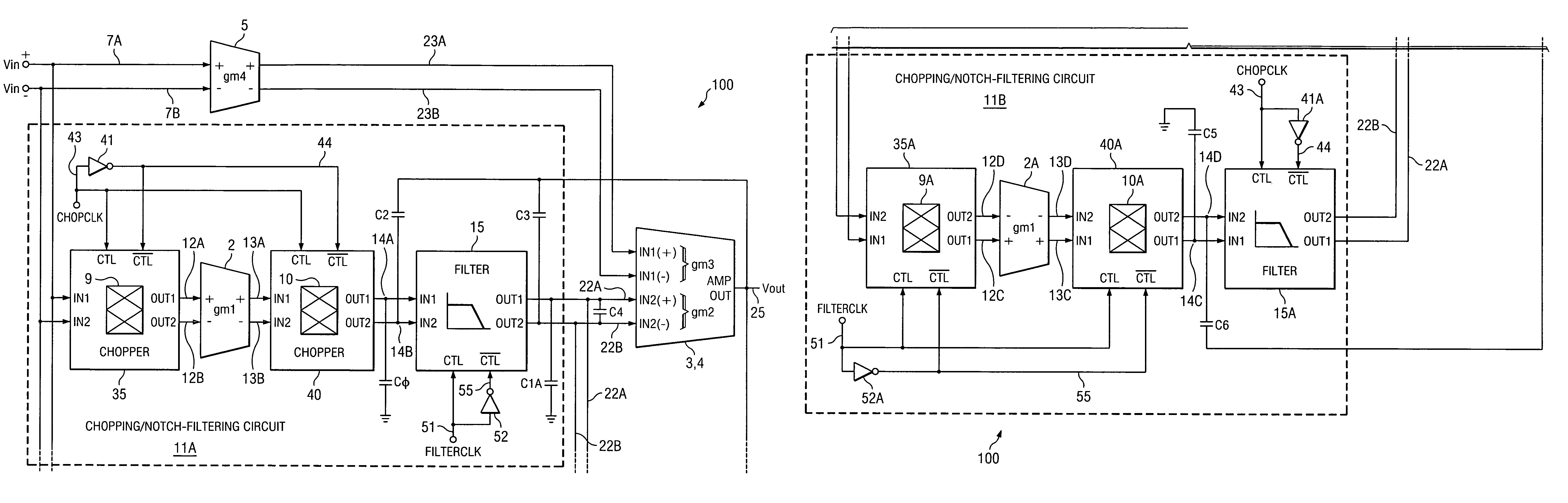 Dual path chopper stabilized amplifier and method