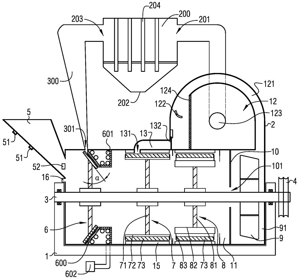 Crushing and sieving integrated equipment for medicinal raw materials